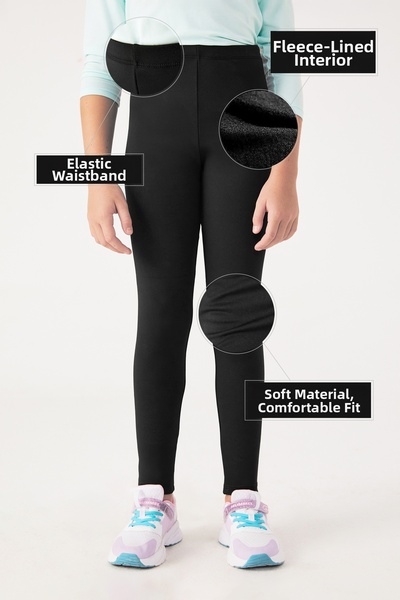 Almila Dětské zateplené zimní dívčí legíny 2000 - Dívčí školní legíny s fleecem