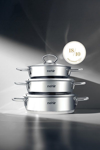 Nehir SET DE 6 PIECE SILVER CELİK