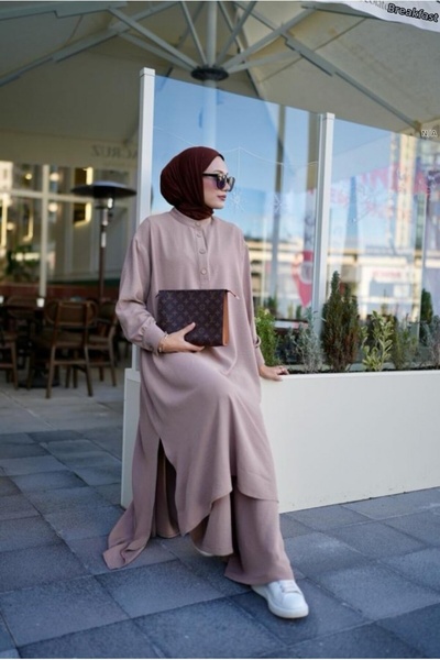 NS Moda طقم حجاب ساي مينك موديل-509