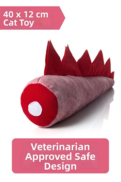 pawdaz ماتاتابي - دينو (40×12 سم) لعبة القطط ذات الصوت الكبير والرائحة الكبيرة