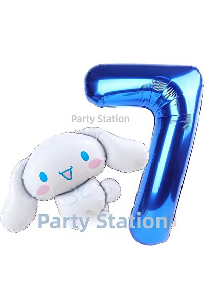 Parti Station Sanrio Cinnamoroll Concept Foil Balloon and 7 Year Old Navy Blu...