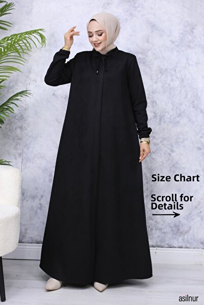 ASİLNUR Ferace de iarnă Mevlana din piele intoarsa neagra