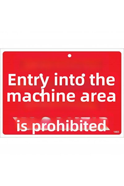 Ethab Ticaret ممنوع الدخول إلى مبنى المصنع - لافتة تحذيرية 25×35 الكود:1403