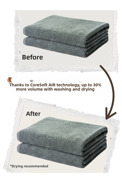 Rikka Home Coresoftair 100% Cotton, Extra Soft, 2 XL Bath Towel Set (2 pcs - 90x150 cm)