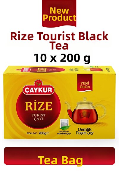 Çaykur أكياس شاي ريز توريست سوداء 200 جرام 10 قطع