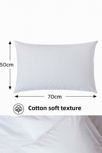 elmiva Cotton White Pillowcase Inner Liner, Zippered Pillowcase, 8-Piece Pillow Mattress