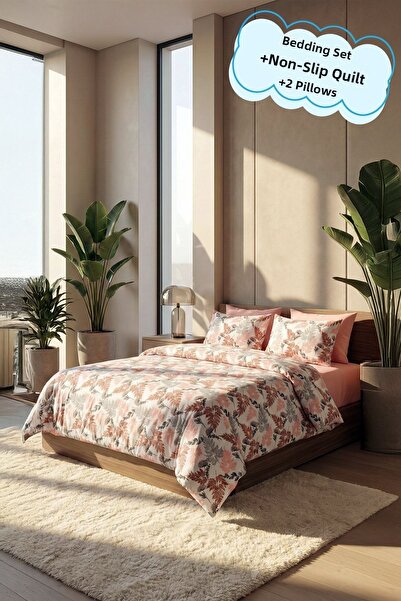 Arte Cotone Set Premium |   Set de lenjerie de pat cu cearșaf elastic |   Cuplu