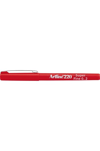 artline 220 قلم ذو طرف لباد فائق النعومة 0.2 مم باللون الأحمر