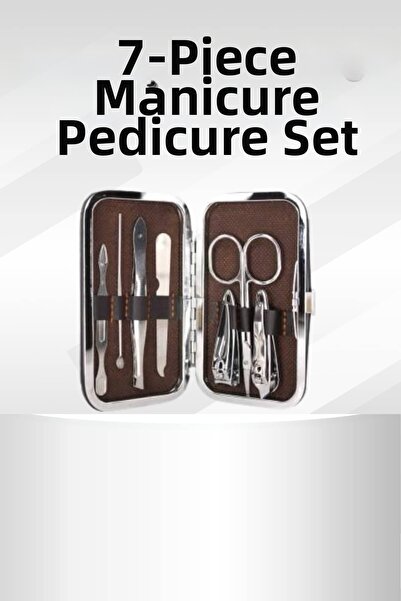 magicool Manicure Pedicure Set 7 Piece Nail Clippers Eyebrow Clippers Tweezer...