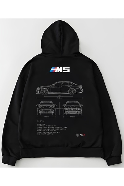 Edizen Hanorac din bumbac cu glugă supradimensionat unisex Bmw M5 2025