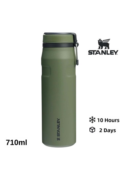 Stanley ترمس آيس فلو تويست فليب سعة 0.71 لتر، كوب ترمس للتخييم، لون كاكي