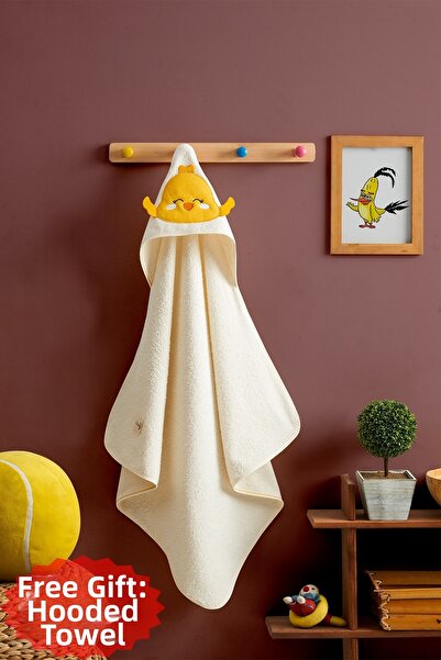 TEKSMODA HER MODA ONDA منشفة قماط قطنية 100% للأطفال - بيرد