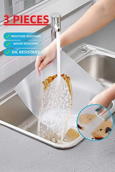 CT STONES (3 Pieces) Multi-Purpose Practical Non-Slip 45 cm X 3 Meter Shelf C...