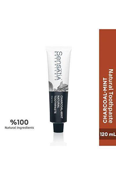 sensatia معجون أسنان طبيعي بنكهة النعناع بالفحم النشط، خالٍ من الفلورايد، SLS...