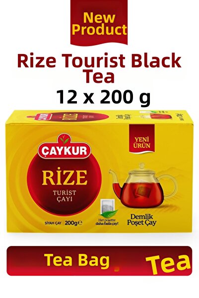 Çaykur أكياس شاي ريز توريست سوداء 200 جرام 12 قطعة