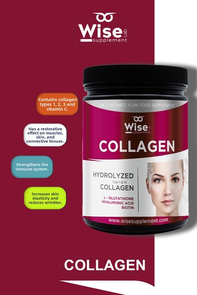 WiseLab Hydrolyzed Type 1, Type 3 Premium Special Formulation Collagen L-Glutathione, Hyaluronic Acid