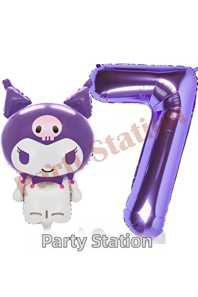 Parti Station بالون فويل بتصميم سانريو مور كورومي ومجموعة بالونات أرقام فويل ...