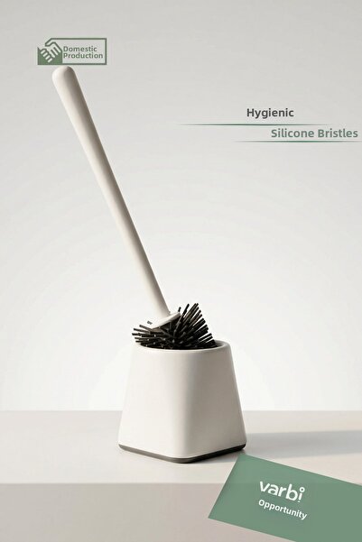 Varbifırsat Silicone Toilet Brush Set Toilet Wc and Toilet Bowl Cleaning Brush Square