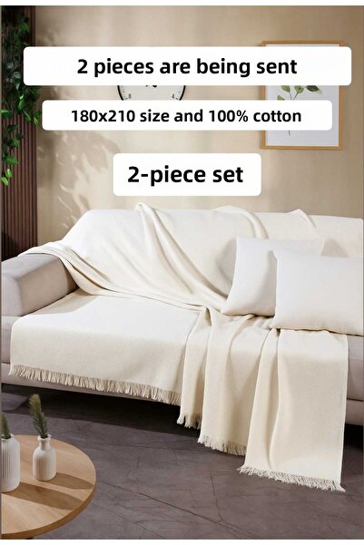 Loova 2 غطاء كرسي مصنوع من القطن بنسبة 100%، مقاس 180*210، حزمة اقتصادية مزين...