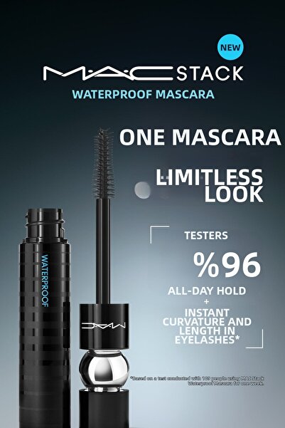 M.A.C ماسكارا ماكستاك مقاومة للماء لمدة 24 ساعة ومقاومة للتلطيخ، ماسكارا سودا...