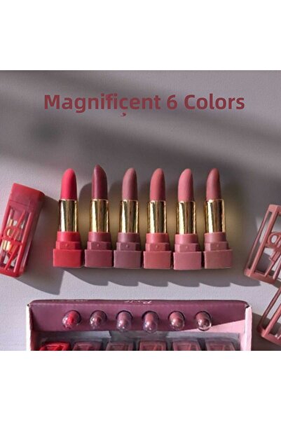 RS Ronassi أحمر شفاه مات ليد 6 قطع
