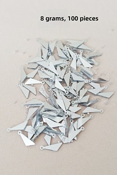 Royaleks Oya Abiye Brățară Colier Plexi Plastic Metalic Paiete Culoare Argint...