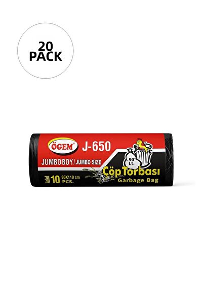 OEM J-500 Jumbo Size Garbage Bag 80 x 110 cm 10 Pieces Roll x 20 Pack = 200 P...