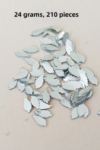 Royaleks Oya Abiye Brățară Colier Plexi Plastic Metalic Paiete Culoare Argint...