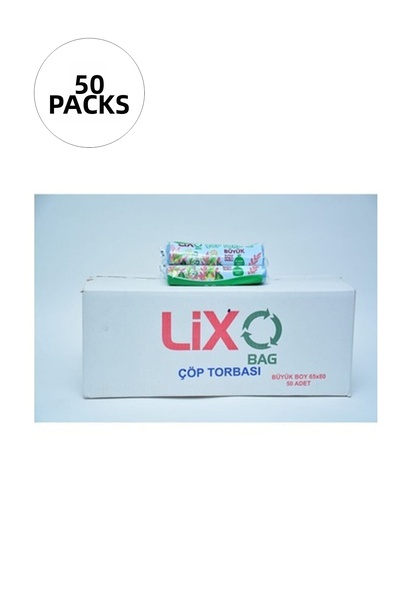 toyigoo Large Size Garbage Bag 65 x 80 cm 10 Pieces Roll x 50 Pack = 500 Piec...