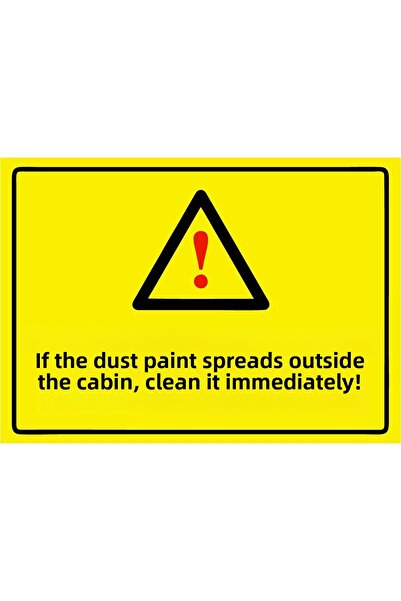 ZiPrinter تنظيف فوري إذا تم نشر المسحوق خارج الكابينة، لافتة تحذير isg، مصنوع...