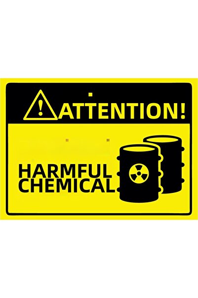 ZiPrinter انتبه! لافتة تحذير المواد الكيميائية الخطرة isg PVC A5 15x21 سم