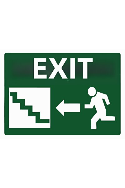 ZiPrinter لافتة تحذيرية للخروج / مخرج من مادة PVC مقاس A4 21×30 سم