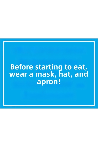 ZiPrinter Put on a Mask, a Hat, and an Apron before You Start Cooking! Isg Wa...