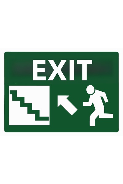 ZiPrinter لافتة تحذيرية للخروج / مخرج من مادة PVC مقاس A3 30×42 سم