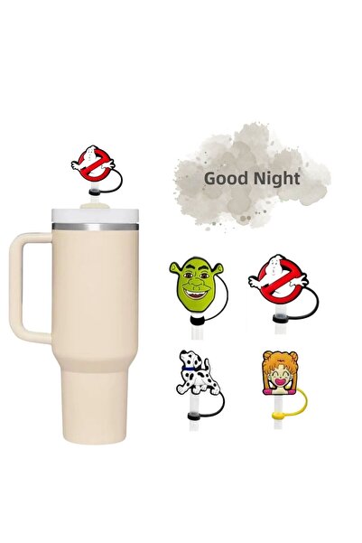 GECEDENİZ Thermos Compatible Straw Stopper Ghost