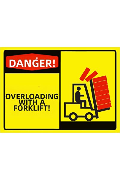 ZiPrinter خطر! تحميل فائق الحجم على فوركليت! لافتة تحذير من مادة PVC مقاس A5 ...