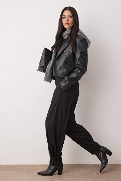 Trendyol Collection Black Pants Twoaw26Pl00163