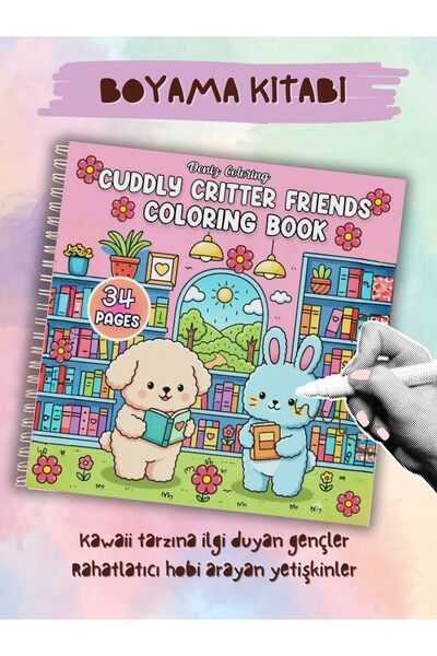 deniz9 Cuddly Critter Friends Coloring Book