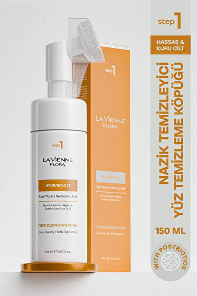 La Vienne Flora HydraBoost, Kuru/Hassas Ciltler İçin Yüz Temizleme Köpüğü - G...
