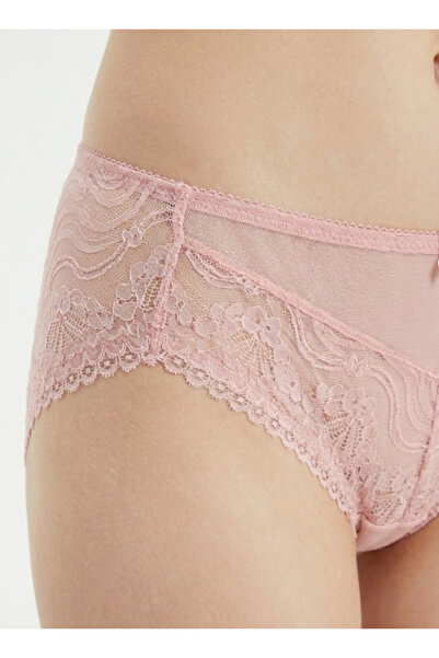 Comfort Women's Padded Lace Bra & Panty Set - Floral Lace, Underwired, Pink