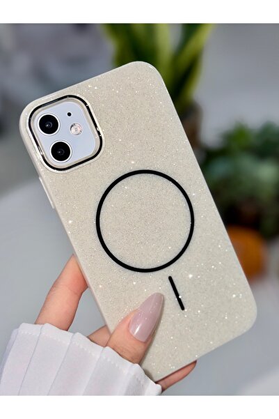 Go Aksesuar Iphone 11 Uyumlu Simli Glitter MAGSAFE Özellikli Darbe Önleyici Ş...