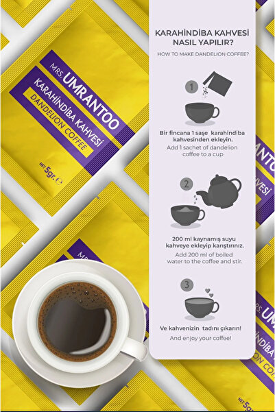 MRS. UMRANTOO Karahindiba Kahve 30 Saşe 2'li Paket
