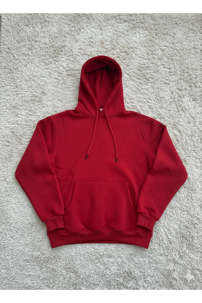 Fifty Color Ženska crvena majica sa kapuljačom i uzdignutim klokanovim motivo...