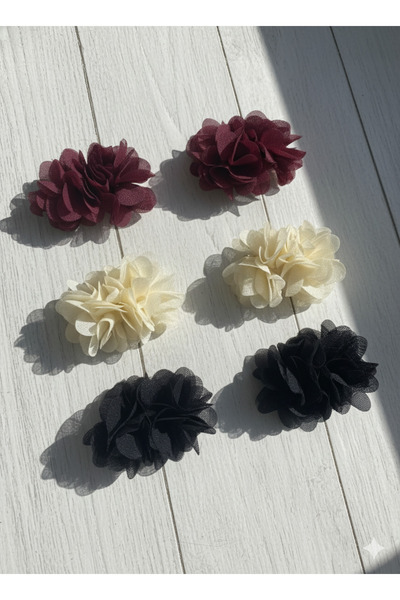 Jeevee Kız Çocuk 3 Takım 6 Adet Klips Frida- Çiçek Toka