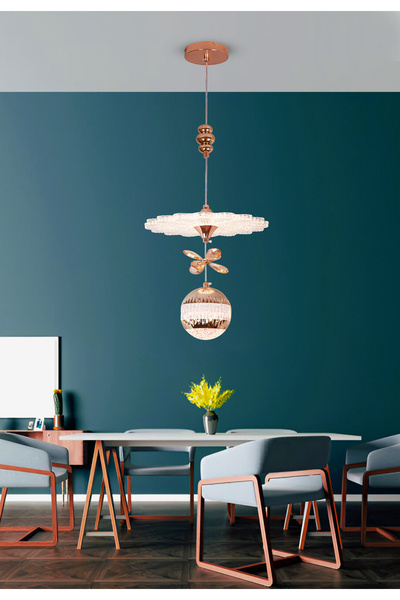 best power Modern LED Round Ceiling Chandelier Light 9868 — 25W, 25cm, Adjustable 100cm Cord