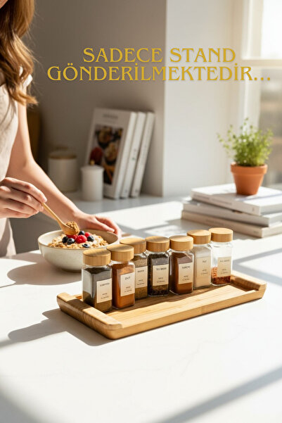 EG75 Bamboo Stand Special for 12 Spice Jars