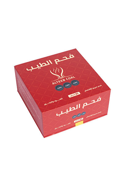 alteeb coal Al-Tayeb Charcoal - Premium Charcoal for Fast Lighting - Pack of 80 Tablets (Small)