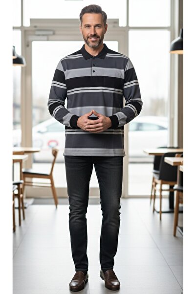 güncüoğlu قميص رجالي كلاسيكي من القطن الممشط بأكمام طويلة وجيوب وأكمام مزينة ...