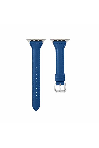 Quse Apple Watch 38/40/41mm & Series 10/11 42mm ile Uyumlu İnce Deri Kordon –...