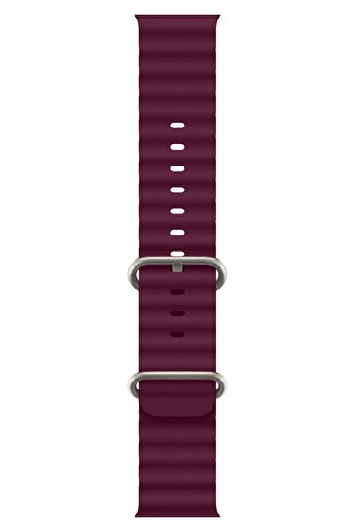 Quse Apple Watch Ocean Silikon Kordon – Mürdüm – 46mm/45mm/44mm & Series 1-3 ...